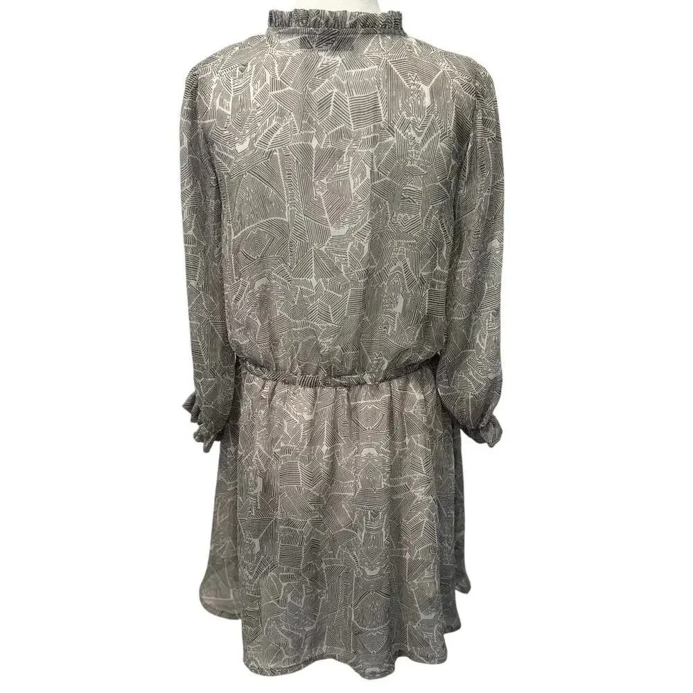 Anine Bing Gray Printed Shirt Dress - Picture 2 of 10